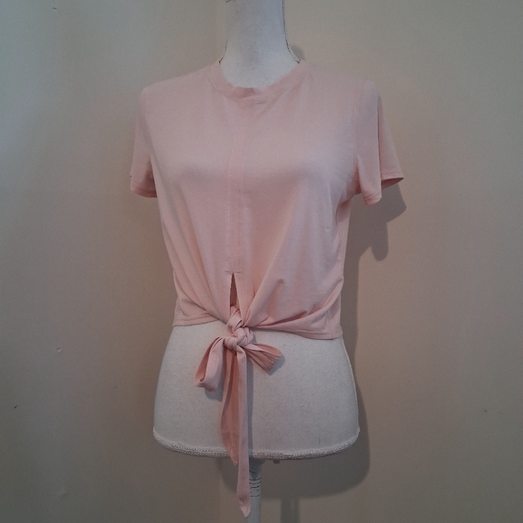 Lululemon It's a Tie Short Sleeve Pink Top Size 4 - Picture 2 of 7
